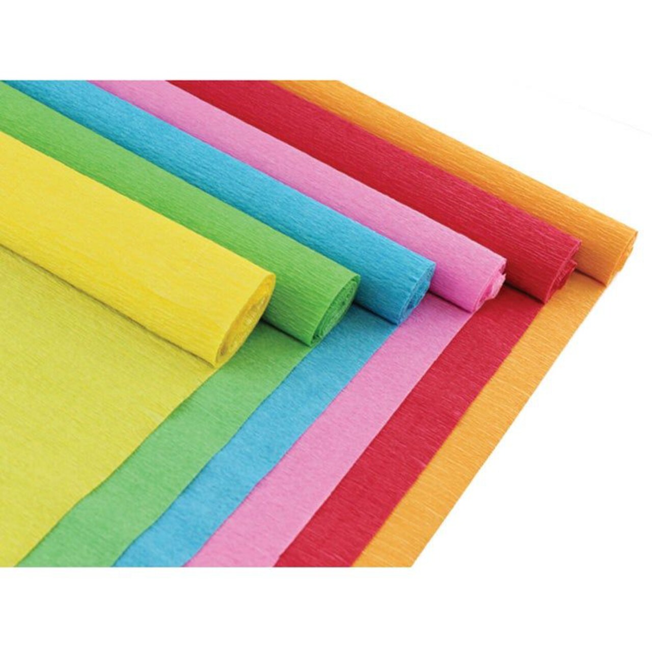 Crepe Paper Rolls 20" x 7.5' – Green & Light Pink Craft Streamers for DIY Decorations, Flowers & Classroom Projects